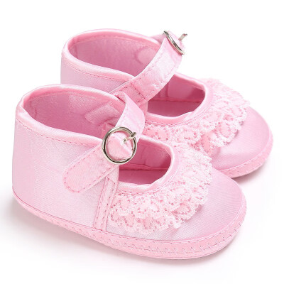 

Summer Baby Toddler First Walkers Girls Lace Cute Print Crib Shoes Soft Prewalker Soft Sole Anti-Slip Shoes A