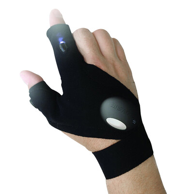 

Outdoor Fishing Magic Strap Fingerless Glove LED Flashlight Torch Cover