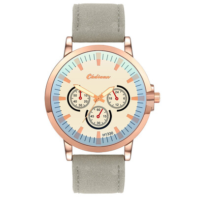 

Gobestart Fashion Leather Mens Quartz Watch Mens Watch Luxury Casual Watch Clock