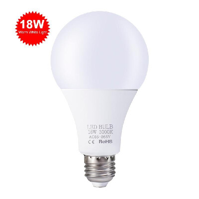 

18W LED Bulbs E27 Light Bulbs Energy Saving White Light 6000-6500K High Brightness Lamp for Bedroom Living Room 85V-265V