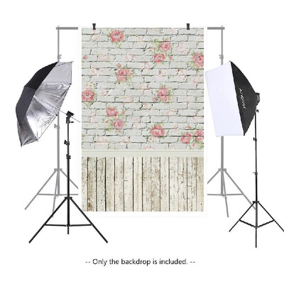 

15 09m 49 30ft Backdrop Photography Background Brick Wall Wood Floor Pattern for DSLR Camera Photo Studio Video