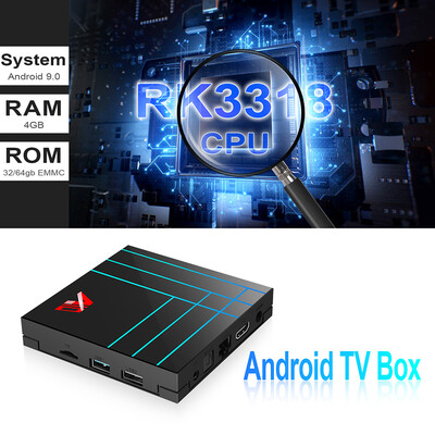 

A10 Smart Android 90 TV Box RK3318 Quad Core 64 Bit 4GB64GB UHD 4K VP9 H265H264