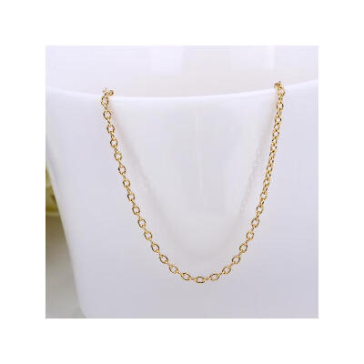 

18K Gold Plated Tin Alloy Cable Chain Necklace Making with Lobster Claw Clasps 18" 15mm