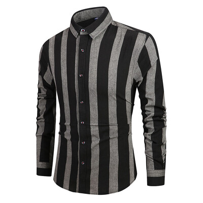 

Tailored Mens Long Sleeve Button Turndown Collar Painting Casual Top Blouse Shirts