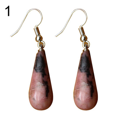 

Vintage Water Drop Shape Stone Dangle Women Hook Earrings Party Jewelry Gift