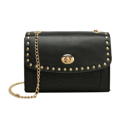 

Rivet Shoulder Messenger Handbags Women Chain Small Leather Crossbody Bags