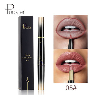 

Pudaier 2 in 1 16 Color New Double Ended Sexy Lasting Matte Lipstick Waterproof Lipliner Lipstick Pencil