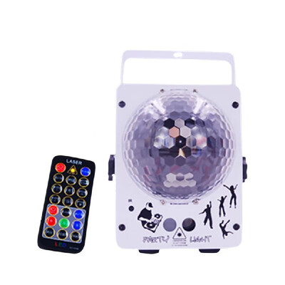 

DJ Disco Ball Stage Light 60 Patterns RGB Projector in Blue Red Lasering Remote Control & Sound Activated 360° Rotatable Strobe Da