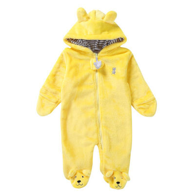

Newborn Baby Girls Boys Cute Candy Solid Footbinding Long Sleeve Ears Hooded Clothing Set Infant Romper One-piece Jumpsuit 6-24M