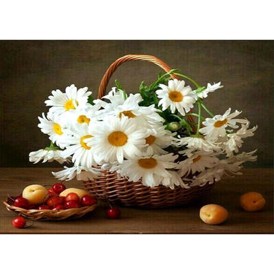 

5D DIY Full Drill Diamond Painting Flowers Basket Cross Stitch Embroidery