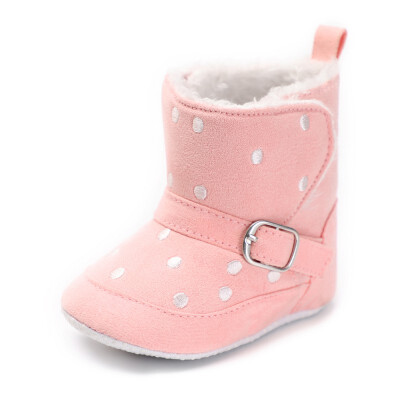 

Baby Cotton Buckle First Walkers Baby Warm Hook&Look Boots Winter Soft Bottom Snow Boots