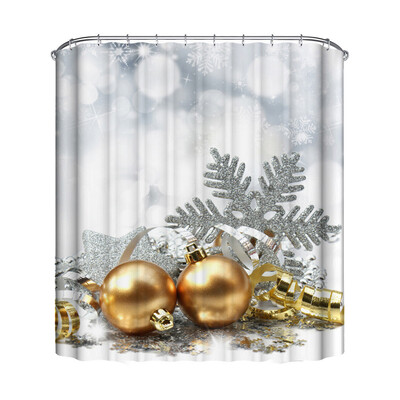 

Gobestart Christmas Waterproof Polyester Bathroom Shower Curtain Decor With Hooks New F
