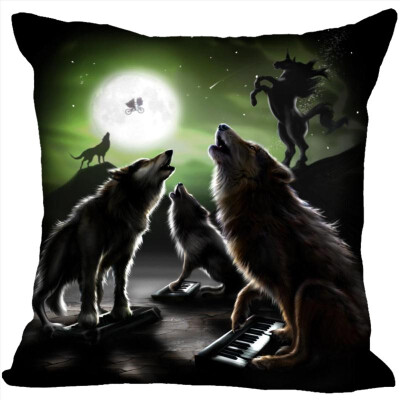 

Wolf Hot Sale Pillow Case High Quality New Years Pillowcase Decorative Pillow Cover For Wedding Decorative Christmas 35x35CM