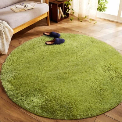 

Circle Round Soft Shaggy Rug Kids Living Room Bedroom Carpet Floor Fluffy Mat 100CM