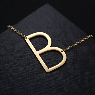 

Gold Color 26 Letter Alphabet Pendant Necklace Free combination Initial Charm Women Jewelry