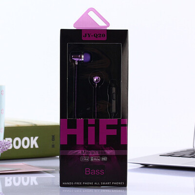 

Foreign trade JY-Q20 in-ear mobile phone headset with is boxed MIC compatible Android Apple universal headphones