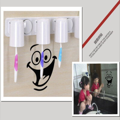 

Gobestart Smile Face Toilet Stickers DIY Personalized Furniture Decoration Sticker