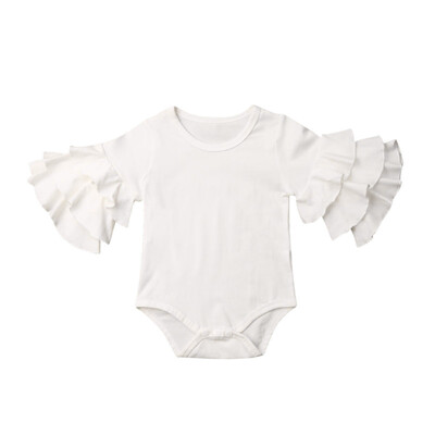 

Newborn Infant Baby Girl Clothes Ruffle Long Sleeve Romper Jumpsuit Bodysuit Outfit