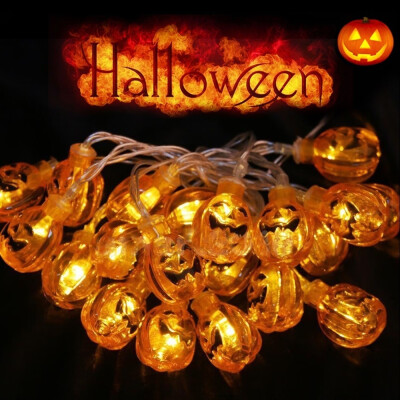 

20 Halloween Pumpkin String Lights Battery Operated LED Fairy Lights