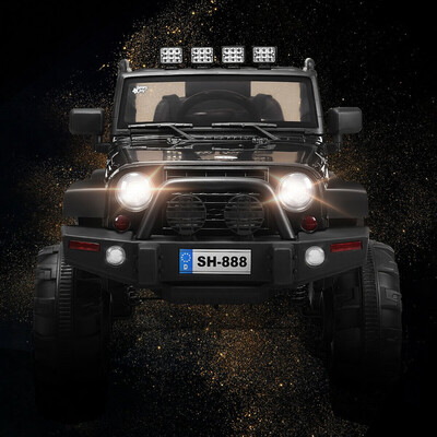 

12V Kids Remote Control Riding Truck Car with LED Lights-Black