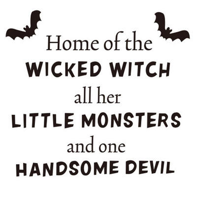 

Greensen Halloween Home of witch Wall Decal Bedroom Living Room Background Sticker Home Decor