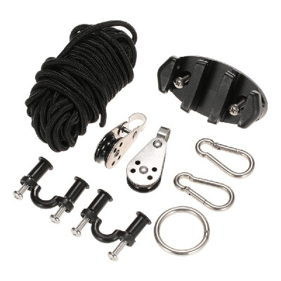 

High Quality Kayak Anchor Trolley Cleat Kit Set With Well Nuts Stainless Steel Screws Rivets