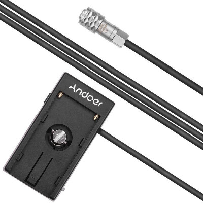 

Andoer Blackmagic Cinema Camera BMPCC 4K Power Supply Mount Plate Adapter with Spring Cable for Sony NP-F970 F750 F550 Battery