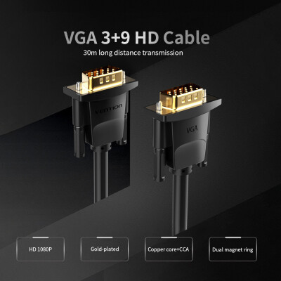 

VENTION VGA Extension Cable VGA Male to Male HD Adapter Cable Support 1080P Full HD for Laptop PC Projector HDTV Display&More