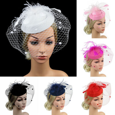 

Womens Sinamay Fascinator Cocktail Party Hat Wedding Church Kentucky Derby Dress