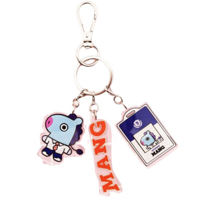 

KPOP BTS Cartoon Acrylic Keychain Double-sided Transparent Color Printing Pendant Key Rings