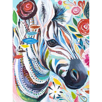 

DIY Diamond Painting Doodle Horse Cross Stitch Rhinestone Embroidery Craft