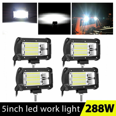 

4x 5inch LED Work Light Bars Flood Truck Boat ATV Off-Road Bumper Driving Pods
