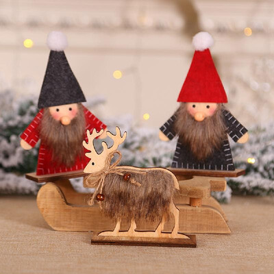 

Swedish Gnomes Christmas Decoration Toys 2 Gnomes 1 Reindeer Black