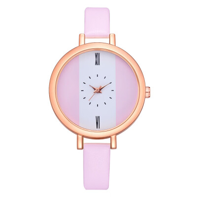 

Minimalism Womens Watches Golden Border Thin Dial Ladies Fashion Quartz Wristwatch Leather Strap Clock Business Reloj Mujer