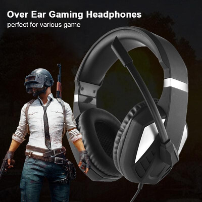 

35mm Wired Gaming Headphones Over Ear Game Headset Noise Canceling Earphone with Microphone Volume Control for PC Laptop PS4