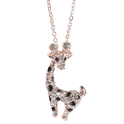 

New Women Fashion Jewelry Lovely Cute Deer Pendant Necklace For Women Jewelry Collarbone Chain Sweater Chain