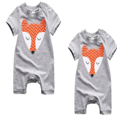 

USA Toddler Baby Boy Girl Fox Bodysuit One Piece Romper Jumpsuit Outfit Clothes