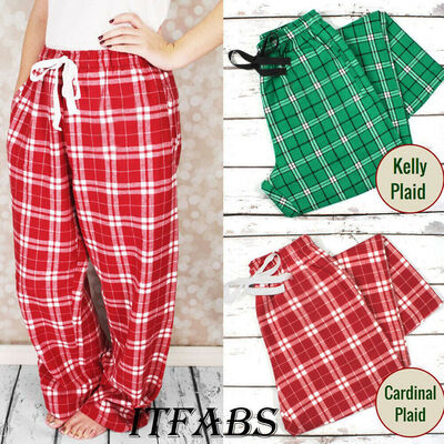 

Womens High Waist Casual Drawstring Elastic Plaid Pants Christmas Pajama Pants