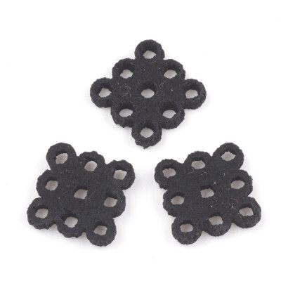 

PU Leather Fabric Beads Square Black 10x10x2mm Hole 16mm