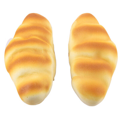 

Gobestart 2PCS Squishy Soft Bread Kids Toy Hand Pillow Food Decoration