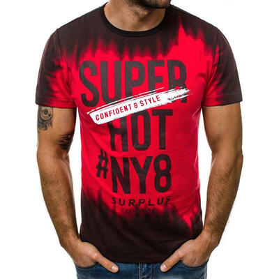 

Summer Male O-neck Short Sleeve T-shirt With Letter Pattern Casual Cotton T-shirt For Men