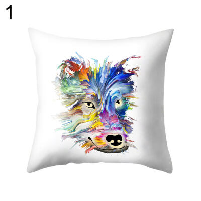 

Multi-Color Animal Face Square Throw Pillow Case Cushion Cover Bedding Articles