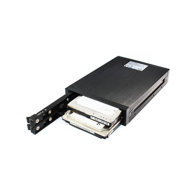 

OImaster HE-2005 Dual 25" SATA HDD Internal Enclosure HDD Candy Hard Disk Drive Box with LED for 35" Device Bay Metal Case