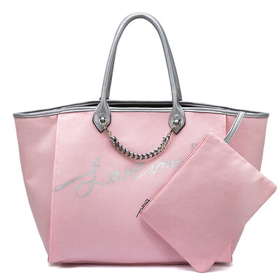 

LOVEVOOK handbag women big shopping bag canvas PU purses&handbags female tote school bags for women 2 pcsset foldable 2018