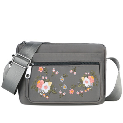 

Embroidered shoulder women folk style embroidery retro canvas bag light womens bag Messenger bag