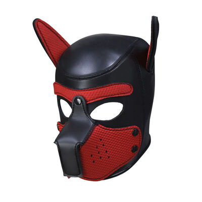 

Halloween Sexy Cosplay Puppy Mask Dog Full Soft Head Mask Prop Padded Rubber Puppy Play Mask For Masquerade