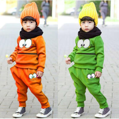 

New Baby Boy Girl Kid Casual T-shirt TopPants Sweater Outfit Sportswear Clothes