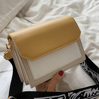 

French minority slung Joker women 2019 new fashion Korean broadband shoulder color small square bag
