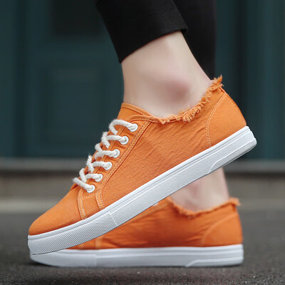 

2019 Summer New Canvas Board Shoes Fashion Joker White Shoes Leisure Tide Shoes Autumn White Shoes White Mens Shoes