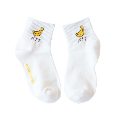 

Women Casual Harajuku Cartoon Print Breathable Moisture Wicking Deodorant Elastic Athletic Work Socks